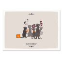 Postcard Happy Birthday - Meerkats
