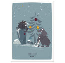 Postcard Frohes Fest - Mammoths