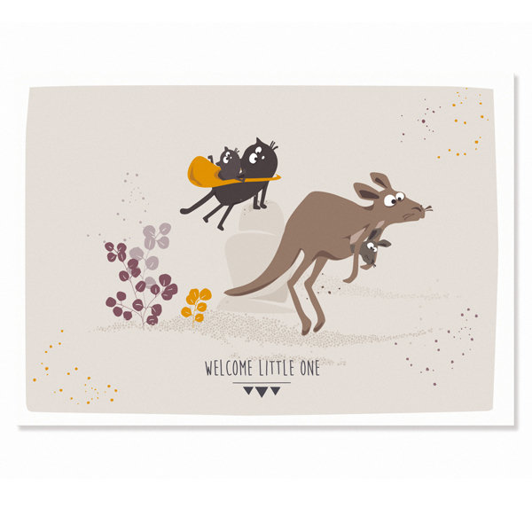 Postcard Welcome - Kangaroos