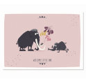 Postkarte Welcome - Mammuts