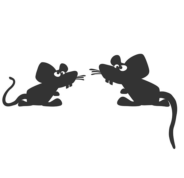 Wallsticker Mice Albert & Philippe