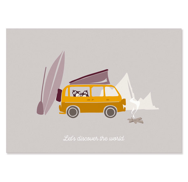 Postkarte Discover - Camper Van