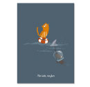 Postcard No risk - Cat & Sea
