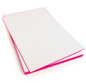 Blanko Farbschnitt-Kärtchen neon pink