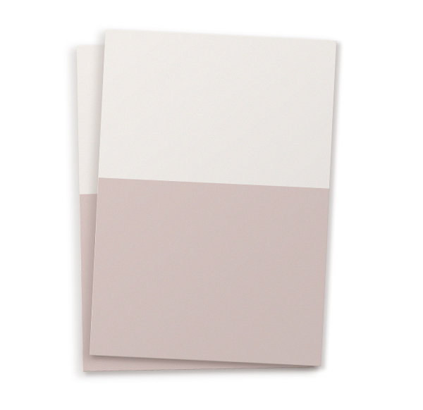 Set of 10 Plain Postcards - sand & pale rose