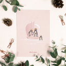 Postcard Let it Snow - Penguins & Snow Globe