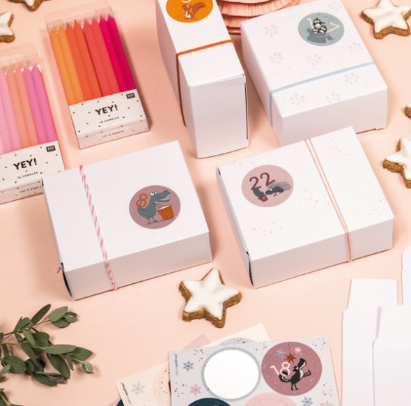 24 Paper Gift Boxes – Advent Calendar Boxes kraft paper