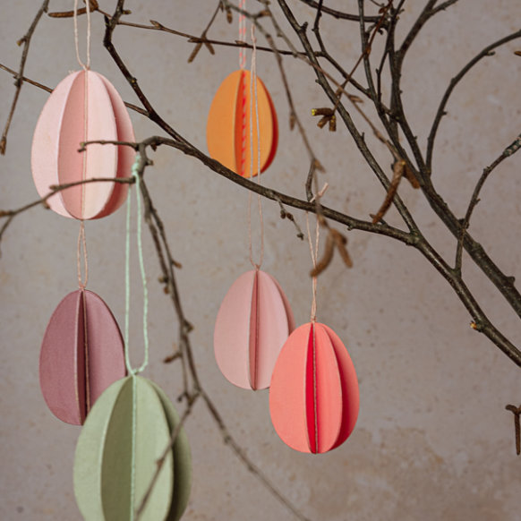 Lovely Easter Deco - 3er Set aus Finnpappe