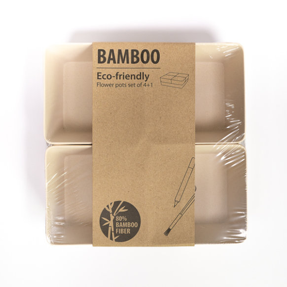 Bamboo Blumentopf-Kästchen Set