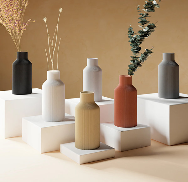 Vase Bottle - Light Gray