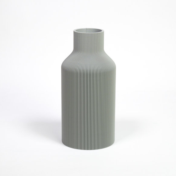Vase Flasche - hellgrau