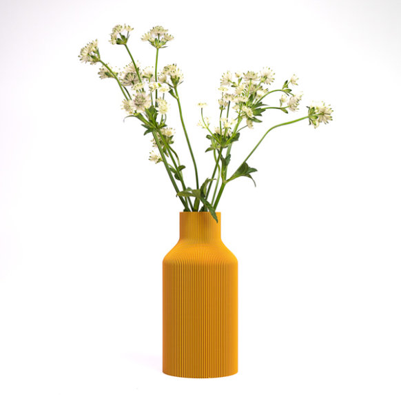 Vase Bottle - Mustard Yellow