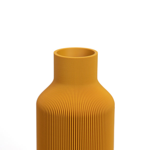 Vase Flasche - senfgelb
