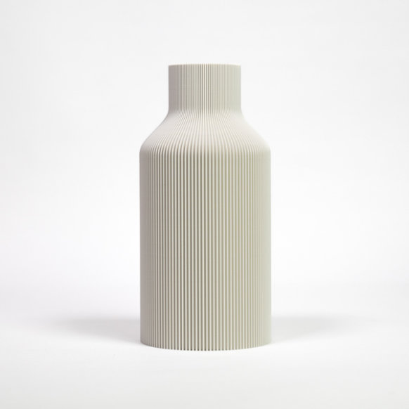 Vase Flasche - weiß