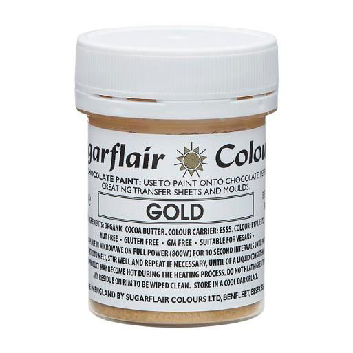 Sugarflair Schokoladenfarbe Gold - E171 Free 35g