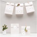 Advent calendar bag set white