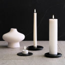 LED Pillar candle, Nordic white. Smooth, 7.8 x 15.2cm