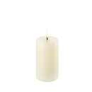 LED Pillar candle, Ivory. Smooth. 5.8 x10.1cm