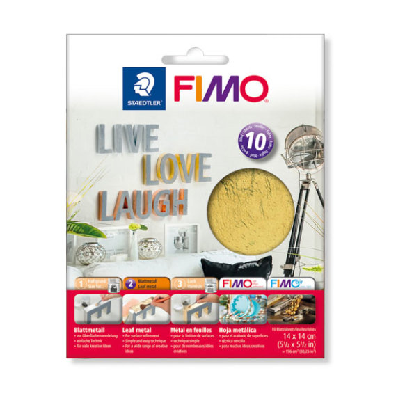 FIMO®Accessories - Leaf metal gold 10pcs.