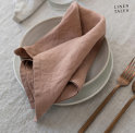 Linen Napkins Lightweight - Cafe Creme, Set of 2