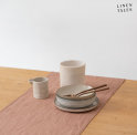 Linen Table Runner, Lightweight - Cafe Creme