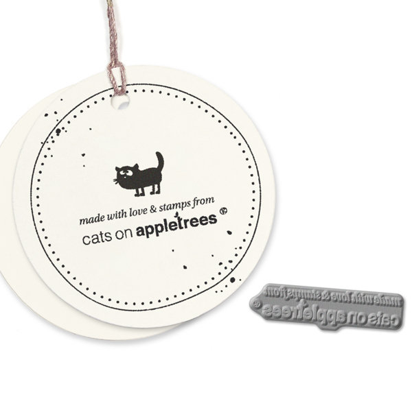 Logostempel 3 cats on appletrees - made with love