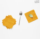Leinen Untersetzer - Mustard, 4er Set