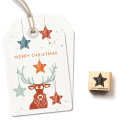 Mini Stamp Tree Decoration Wooden Star