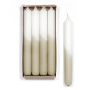Dinner Candles half dipped - white/pistache - 4 pcs. 2,1...