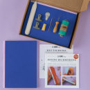 Buchbinden DIY Set Notizbuch A5 - Smaragd Royalblau...