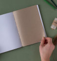Bookbinding DIY Set A5-  Emerald Royal Blue Powder Pink
