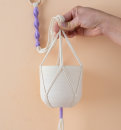 DIY set hanging basket terracotta & natural white