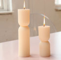 Candle Silicone Mold Set ribbed candle 1