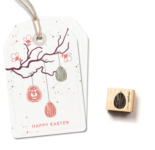 Mini Stamp Wooden Pendant Egg