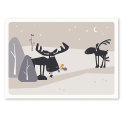 Postcard Deer & Heinrich