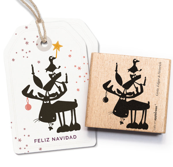 Stamp Christmas Moose
