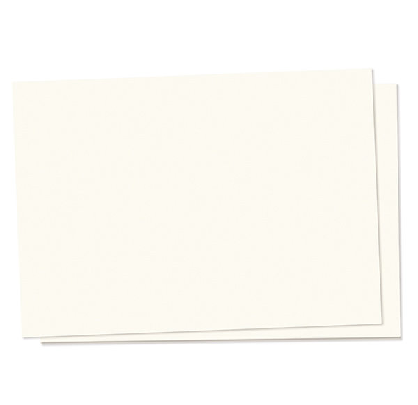 Set of Plain Postcards PURE - White Cream