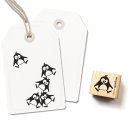 Stempel Pinguin Ole springt