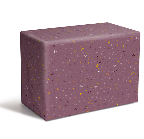 Wrapping Paper V15 - Purple Flowers